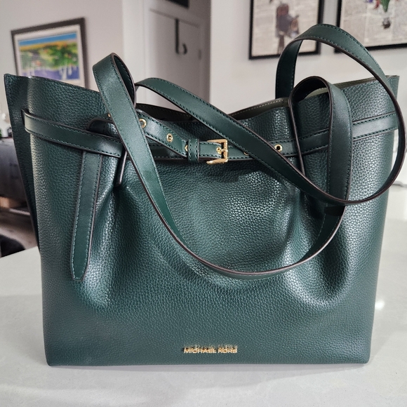 Michael Kors Handbags - Michael Kors Forest Green Large Tote